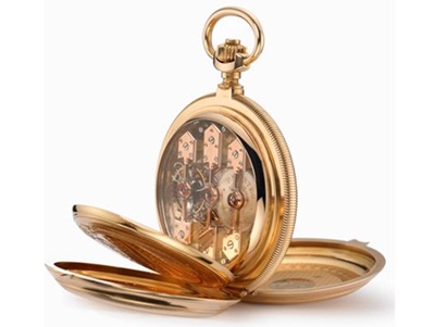 Mẫu đồng hồ bỏ túi Tourbillon 3 cầu vàng độc đáo của Girard-Perregaux